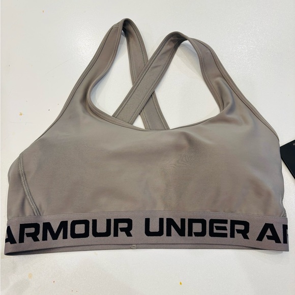 Under Armour Women's Taupe Sports Bra size Large New with tag - Picture 3 of 10